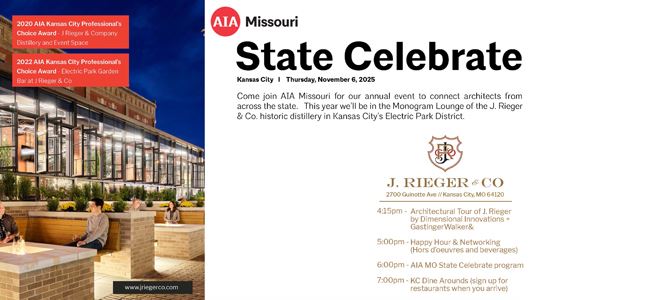 Save the Date! AIA Missouri State CELEBRATE!